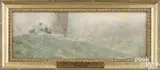 illustration titled The Chase of the Tide by Howard Pyle, oil on board, sold Jan 2025