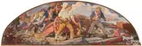 impressionist American Revolution scene by Harvey Dunn, oil on canvas, offered Jan 2025