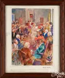 rough sketch by Arthur E. Becher, watercolor, sold Jan 2025