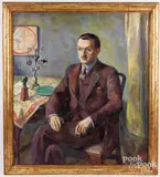 portrait of a gentleman by Marion Harris, oil on canvas, sold Dec 2024