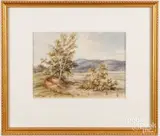 landscape by Henry Vickers, watercolor, sold Dec 2024