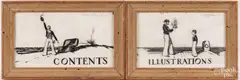 illustrations from Great Sea Stories by Peter Hurd, ink on board, sold Dec 2024