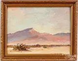 Shifting Dune Imperial Valley California by Edward Langley, oil on board, sold Nov 2024