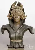 female bust by Anton Nelson, bronze, sold Oct 2024