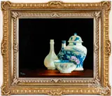 still life by Judy Dy'ans, oil on canvas, sold Oct 2024