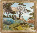 California coastal scene by Charlotte Morton, oil on canvas, sold Oct 2024