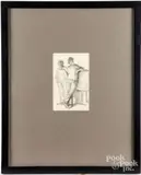 Negro Comedy Sketch by Francis Luis Mora, pencil on paper, sold Oct 2024