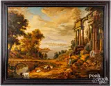 classical scene with shepherds and ruins by Benjamin Netter, oil on canvas, sold Oct 2024