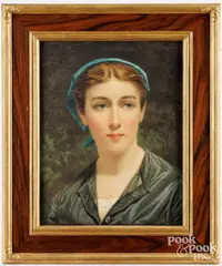 portrait of a woman by William Magrath, watercolor, sold Oct 2024
