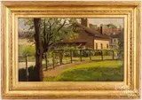 landscape by Frank Waller, oil on board, sold Oct 2024