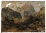 landscape by George W. Haines, oil on canvas, sold Oct 2024