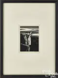 titled Girl on Cliff (The Abyss) by Rockwell Kent, wood engraving, sold Sep 2024