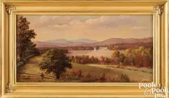mountain landscape by Benjamin Chompney, oil on board, sold Sep 2024