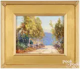 landscape by Gustave Adolph Wiegand, oil on Masonite, sold Sep 2024