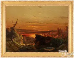 evening landscape by Christopher Shearer, oil on canvas, sold Sep 2024