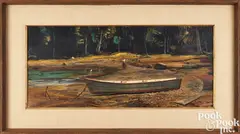 titled On The Flats by Stephen Etnier, oil on canvas, sold Sep 2024
