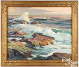coastal scene by Jack Wilkinson Smith, oil on canvas, sold Sep 2024