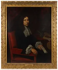 ATTRIBUTED / FOLLOWER OF, OLD MASTER PORTRAIT OF SIR LEOLINE JENKINS (1623-1685) by Herbert Tuer, oil on canvas, sold Apr 2026