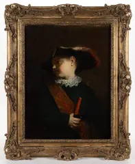 PORTRAIT OF A YOUNG MAN by John Burr, oil on canvas, sold Apr 2026