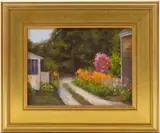 PROVINCETOWN, MASSACHUSETTS STREET SCENE by Steve Kennedy, oil on canvas, sold Apr 2026