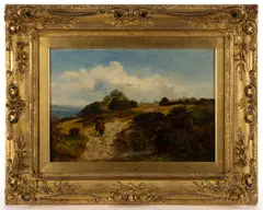 IN SOMERSET LANDSCAPE PAINTING by James Peel, oil on canvas, sold Apr 2026