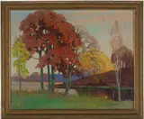 LANDSCAPE PAINTING by Carl Harold Nordstrom, oil on canvas, sold Apr 2026