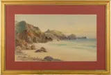 COASTAL LANDSCAPE PAINTING by John Clarkson Uren, watercolor on paper, sold Apr 2026
