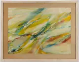 ATTRIBUTED, ABSTRACT PAINTING by Leon Berkowitz, oil on paper, sold Apr 2026