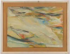 ATTRIBUTED, ABSTRACT PAINTING by Leon Berkowitz, oil on paper, sold Apr 2026
