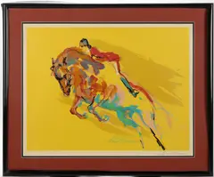 SHOW JUMPER PRINT by LeRoy Neiman, serigraph/screenprint, sold Apr 2026