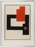 SANS SOLUTION ABSTRACT PRINT by Jacqueline DeButler, silkscreen on paper, sold Apr 2026