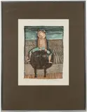 ENFANT SUR LE TAUREAU / , CHILD ON THE BULL PRINT by Graciela Rodo Boulanger, lithograph on paper, sold Apr 2026