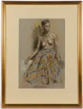 ATTRIBUTED, PORTRAIT OF A NUDE WOMAN by Louis Levy, pastel on paper, sold Apr 2026