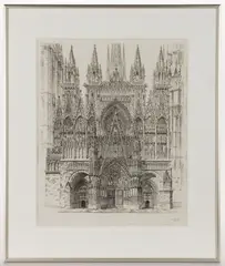 Untitled by John Taylor Arms, DRYPOINT ETCHING OF A CATHEDRAL, sold Apr 2026