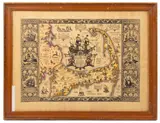 MAP OF , OLD CAPE COD by Coulton Waugh, hand-colored engraving on paper, sold Mar 2026