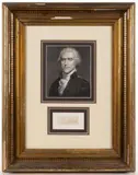 CLIPPED SIGNATURE by Thomas Jefferson, ink on laid paper, sold Nov 2025