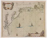 NAUTICAL CHART / MAP OF THE ATLANTIC COAST by Pieter Goos, hand-colored engraving on laid paper, sold Nov 2025