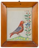 Untitled by Mid-Atlantic Folk Art Drawing, watercolor on a lightly lined page from an account book, sold Nov 2025
