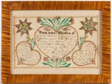 Untitled by Pennsylvania Folk Art Fraktur, watercolor and ink on paper, sold Nov 2025