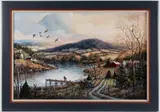 RIVER LANDSCAPE by Mary Ann Vessey, oil / acrylic on board, sold Nov 2025