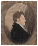 ATTRIBUTED OR SCHOOL OF, PROFILE PORTRAIT OF A GENTLEMAN by Gerrit Schipper, pastel on paper, sold Jun 2025