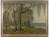 COASTAL GEORGIA LANDSCAPE PAINTING by Eliot Candee Clark, oil on canvas, sold Nov 2025