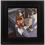 PORTRAIT OF A CAPE COD, MASSACHUSETTS LONGSHOREMAN by Paul Schulenburg, oil on panel, sold Nov 2025