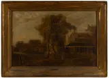ATTRIBUTED / SCHOOL OF, PLANTATION SCENE LANDSCAPE by William E. Winner, oil on canvas, sold Nov 2025