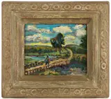 LANDSCAPE PAINTING by Samuel Baldwin Pratt, oil on board, sold Nov 2025