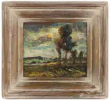 LANDSCAPE PAINTING by Samuel Baldwin Pratt, oil on board, sold Nov 2025