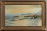 NEW ENGLAND COASTAL LANDSCAPE by George Howell Gay, watercolor on paper, sold Nov 2025