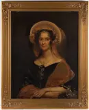ATTRIBUTED, PORTRAIT OF SARAH , SALLIE COLES STEVENSON (ALBEMARLE CO., VIRGINIA, 1789-1848) by George Peter Alexander Healy, oil on canvas, sold Nov 2025