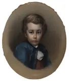 PORTRAIT OF A YOUNG BOY by Joseph Allen Haskell, oil on canvas, offered Nov 2025