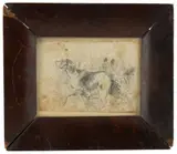 DRAWING OF A DOG by William Frederick Rupp, graphite on paper, sold Nov 2025